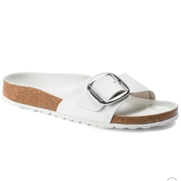 Birkenstock Shoes - Birkenstock Madrid Big Buckle White Size 39